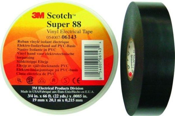 3M 7000057832 Scotch Super 88 PVC electrical insulation tape, 25mm x 33m x 0,