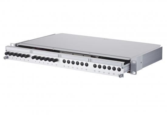 METZ CONNECT 1502250112-E OpDAT PA splice 12xST-S metal OM3 grey patch panel