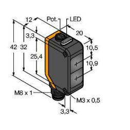 Turck 3077758 Q20PDQ7 diffuse reflection sensor