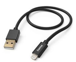 Hama 201544 &amp;#039;Fabric&amp;#039;, USB-A - Lightning, 1.5 m USB charging cable