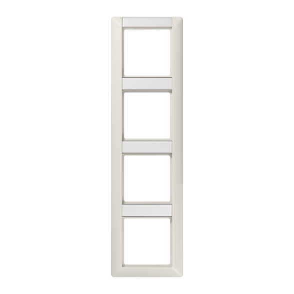 Jung AS584NA frame 4-way, with label field, vertical mounting, Duroplast, AS 500, white