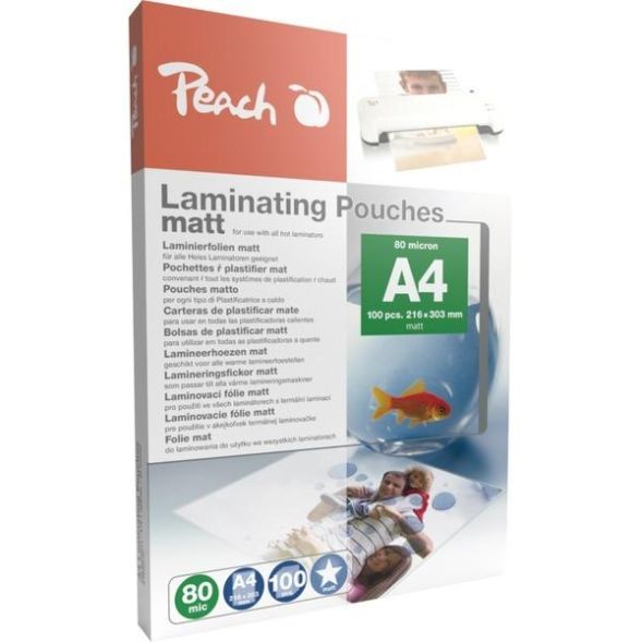 Peach S-PP580-22 Laminating Film A4 80mic PP580-22, Films