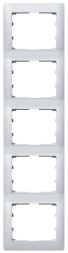 Legrand 771309 frame Galea 5-way vertical soft alu, (aluminium)