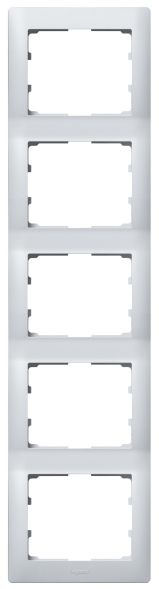 Legrand 771309 frame Galea 5-way vertical soft alu, (aluminium)