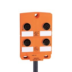 ifm electronic EBC025 4-way M12 5-pin AC/DC halogen-free sil central distributor