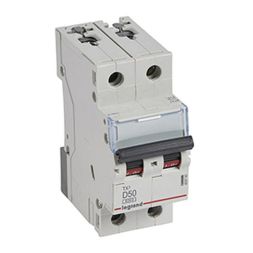 Legrand 403743 Circuit breaker TX3 D50A 2P 6KA 2M
