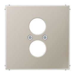 Jung ES2962-2 cover for 2 round connectors up to 18.5 mm Ø, LS series, stainless steel