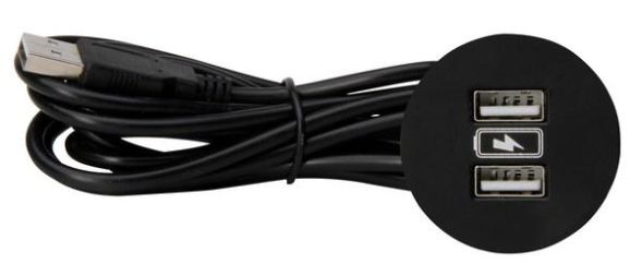 Kopp 939722011 VersaPICK USB round black power strips
