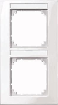 MERTEN 513219 Frame 2-way vertical polar white glossy