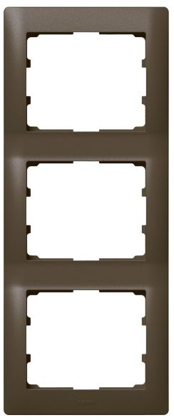 Legrand 771207 frame 3-way vertical Galea dark bronze, (Bronze)