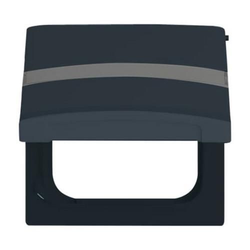 Busch-Jaeger 2118 GKN-35 intermediate ring with hinged lid, with labelling field anthracite