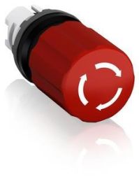 ABB Stotz-Kontakt MPET3-10R, emergency stop button actuator rotating red, 1SFA611520R1001