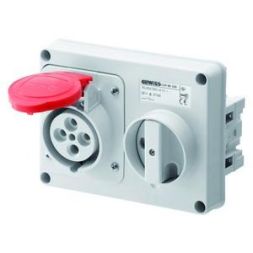 Gewiss GW66118 horizontal without housing 32A/3 pin 400V IP44 socket