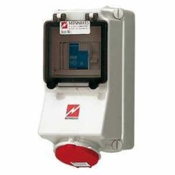 Mennekes 7126 wall socket 16A 4-pole 6h 400V IP44