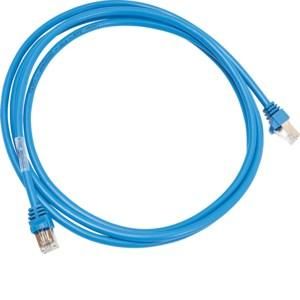 Hager ZZ45WAN150 2xRJ45 plug blue 1.5m patch cable
