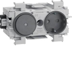 TEHALIT GS11019011 Channel socket GS1101 anthracite with 1-way switch