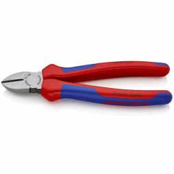 Knipex 7002180 side cutters 180mm handles thick-walled 2 colors.