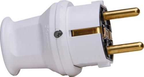 Kopp 179702004 PVC shatterproof 16A 250V arctic white SCHUKO plug