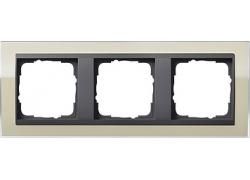 Gira 0213778 3-way cover frame for anthracite Gira Event Clear Sand