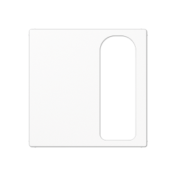 Jung A527.050WW cover for Zettler VarioLine, series 127.xxx universal plug device, series AS/A, alpine white