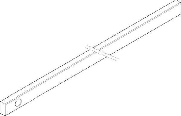 ABN 1FB 20x10x291mm horizontal one-sided CU-rail (XCUW121E)
