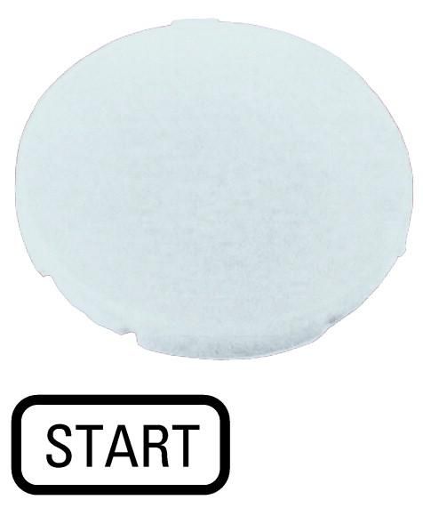 Eaton M22-XD-W-GB1 button plate, flat white, START, 218197
