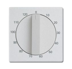Busch-Jaeger 1771-83-103 Central plate, with rotary knob, with print aluminum silver
