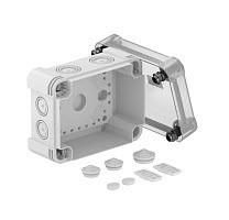 OBO Bettermann X06 LGR-TR 150x116mm grey transparent cover cable junction box, 2005062