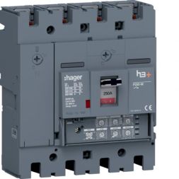 Hager HMT251JR h3+ P250 4P4D 250A 50kA circuit breaker