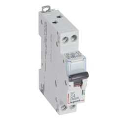Legrand 407737 Circuit breaker DX3 C4A 1P+N 6KA 1M