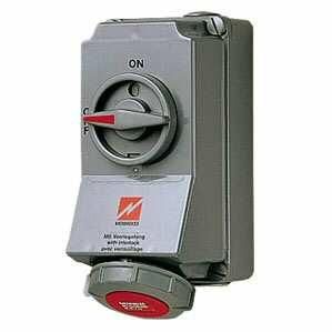 Mennekes 7284 wall socket DUO 16A 4-pole 6h 400V IP67