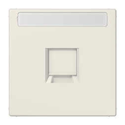 Jung LS1969-15NAWE cover (latched) for modular jack sockets 1-way, EMT, AMP, MTRJ, with label field, thermoplastic, LS series, white