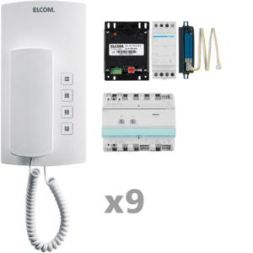 Elcom 1001909 i2-BUS intercom set AKB-09 audio set 9 participants