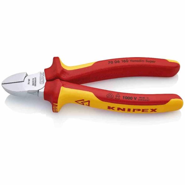 Knipex 0302199 side cutters 160mm, handles thick-walled, 2 colors (7006160)