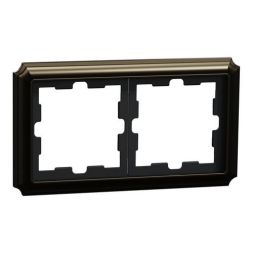 MERTEN MEG4020-4752 D-Antique metal frame 2-way Moccametalli frame