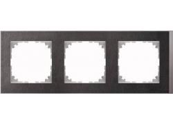 MERTEN MEG4030-3669 frame 3-way slate/aluminium