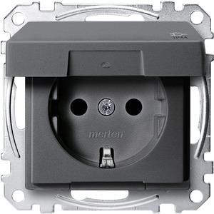 MERTEN MEG2414-0414 socket SCHUKO IP44 anthracite System M