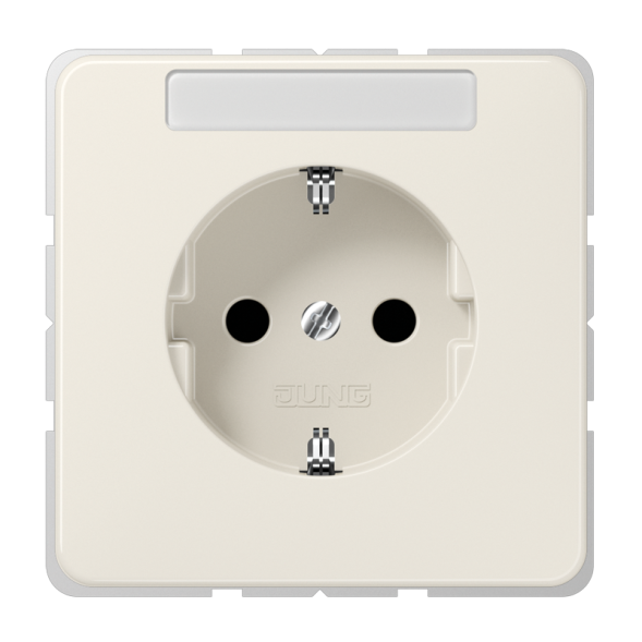 Jung CD1520NNA SCHUKO socket, 16 A 250 V ~, without claws, with label field, Duroplast, CD series, white