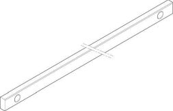 ABN 1FB 20x10x337mm horizontal both sides CU-rail (XCUW121B)