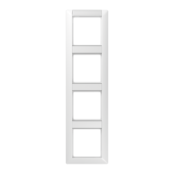Jung AS584NAWW frame 4-way, with label field, vertical mounting, Duroplast, AS 500, alpine white