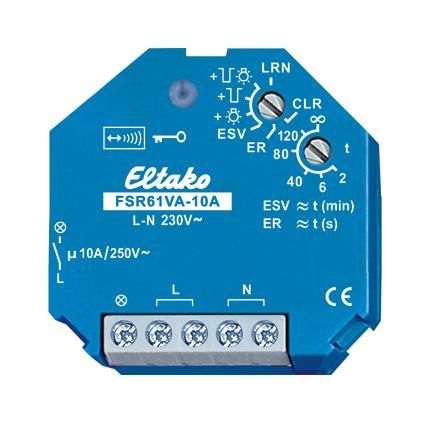 Eltako 30100010 wireless impulse switch FSR61VA-10A switching actuator