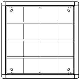 Ritto 1882430 flush-mounted frame 16 module slots, titanium