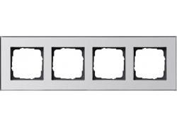 Gira 021410 4-way cover frame Gira Esprit Chrome