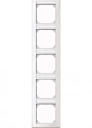 MERTEN 470519 Frame 5-way vertical polar white glossy