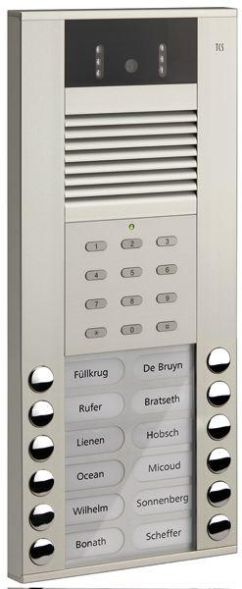 TCS AVE54123-0010 color 130 degrees AP 12 buttons 1 row silver video outdoor station with code lock