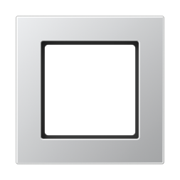 Jung A5581BFAL frame 1-way, vertical and horizontal mounting, thermoplastic painted, A 550, aluminium