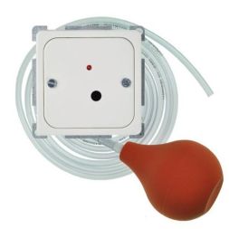 ELSO 750074 Pneumatic button with central plate 2m hose pure white