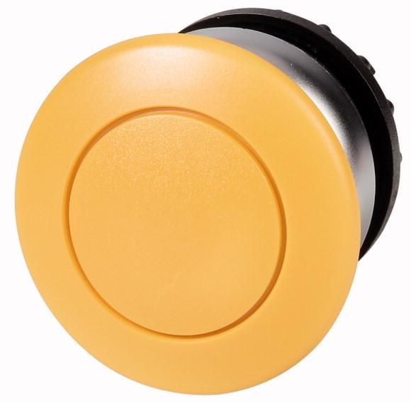 Eaton M22-DRP-Y mushroom pushbutton, yellow, latching, 216749