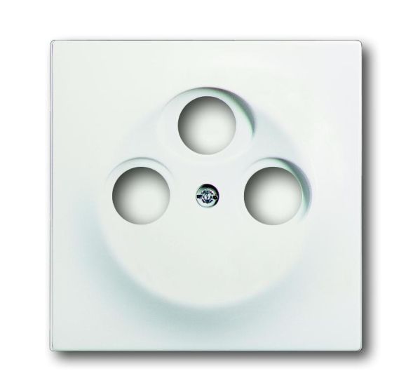 Busch-Jaeger 1743-03-774 Central plate, as cover for standard antenna sockets, studio white matt