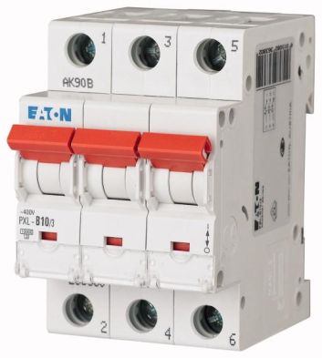 Eaton PXL-C10/3 circuit breaker, 10A, 3p, C-Char , 236422